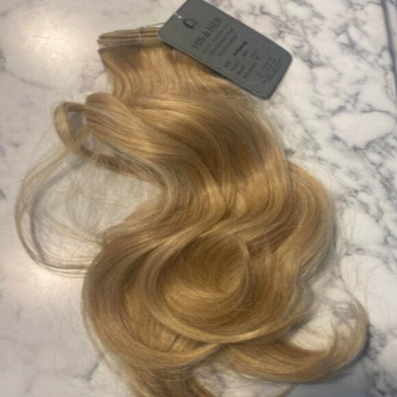 hair extensions 100% human hair - Machine Weft - Light blonde/honey blonde 18in - Picture 2 of 3